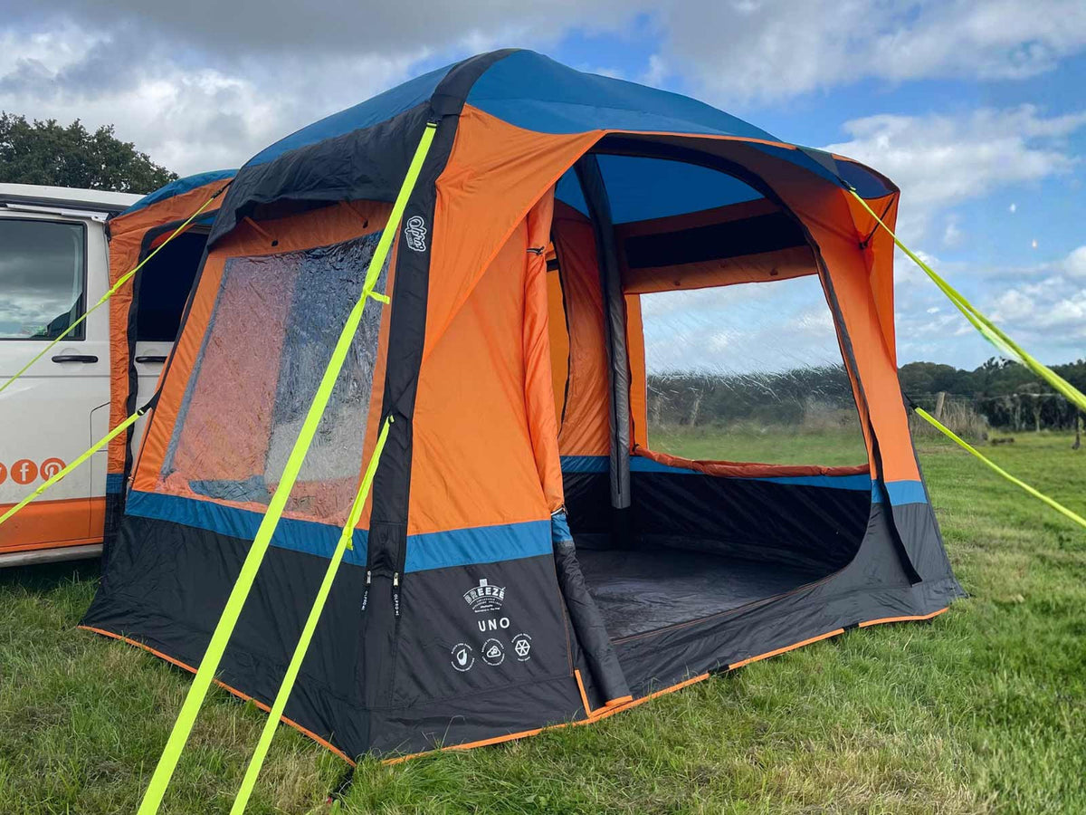 OLPRO Uno Breeze® Campervan Awning- Orange - Out & About Live