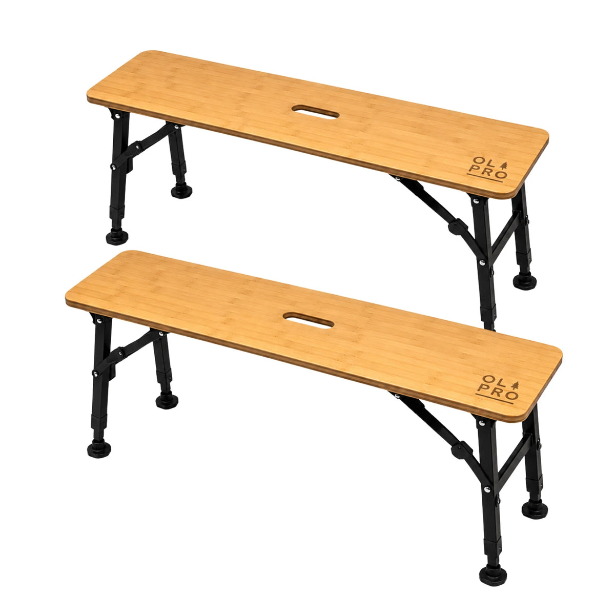 OLPRO Folding Bamboo Bench Set