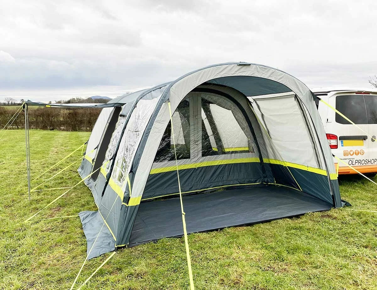 OLPRO Cocoon Breeze® Campervan Awning Extension - Lime & Grey- Out & About Live