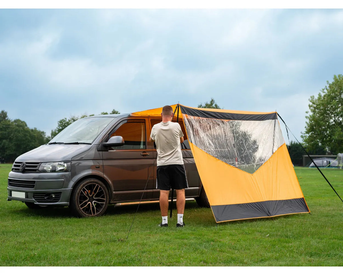 OLPRO Scenic Shade Campervan Canopy with PVC Window Out & About Live