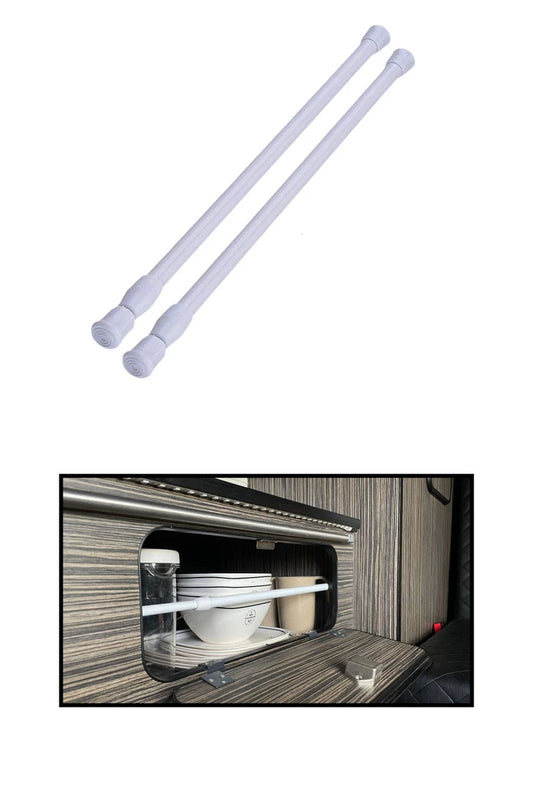 OLPRO Telescopic Cupboard & Fridge Storage Bars  41-71cm Pack of two- Out & About Live