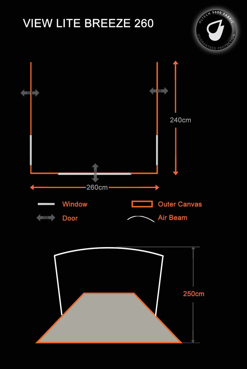 OLPRO View Lite Breeze® 260 Caravan Awning- Out & About Live
